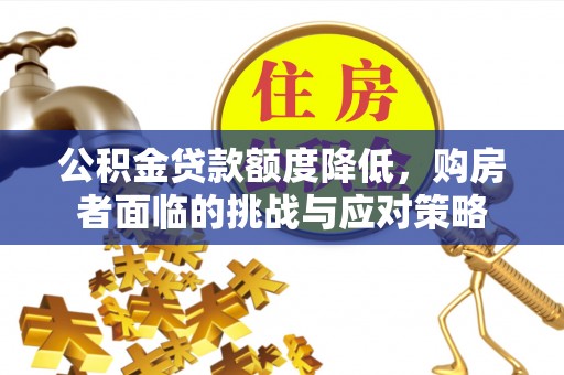 文圣公积金贷款额度降低，购房者面临的挑战与应对策略