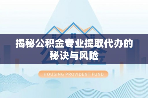 文圣揭秘公积金专业提取代办的秘诀与风险