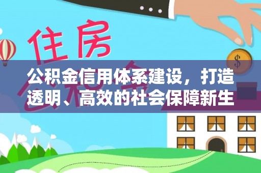 文圣公积金信用体系建设，打造透明、高效的社会保障新生态
