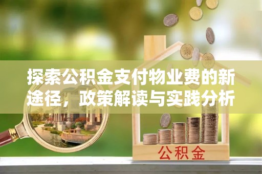 文圣探索公积金支付物业费的新途径，政策解读与实践分析