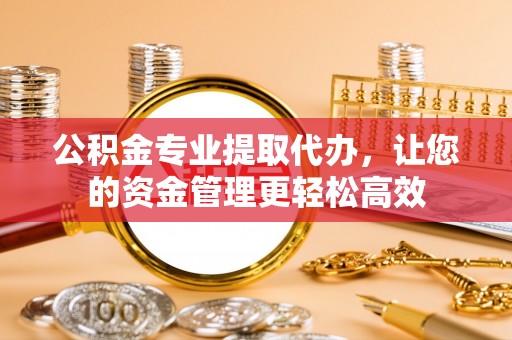 文圣公积金专业提取代办，让您的资金管理更轻松高效