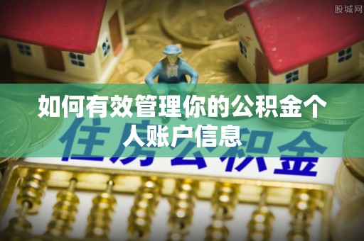 文圣如何有效管理你的公积金个人账户信息