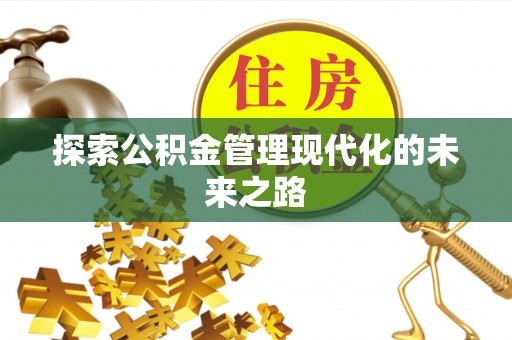 文圣探索公积金管理现代化的未来之路