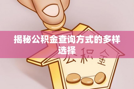 文圣揭秘公积金查询方式的多样选择
