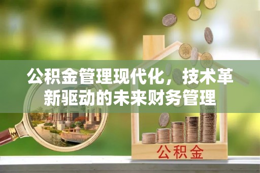 文圣公积金管理现代化，技术革新驱动的未来财务管理