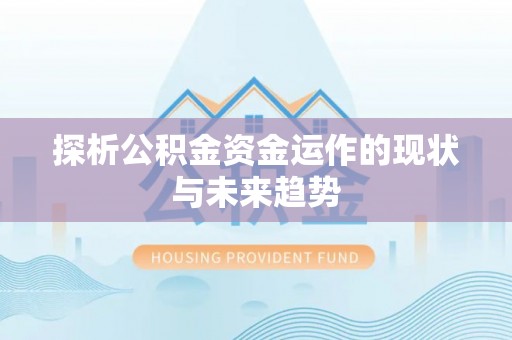 文圣探析公积金资金运作的现状与未来趋势