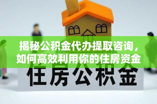 文圣揭秘公积金代办提取咨询，如何高效利用你的住房资金