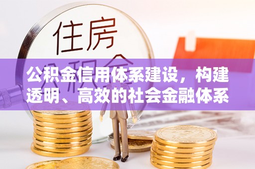 文圣公积金信用体系建设，构建透明、高效的社会金融体系